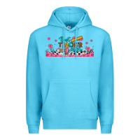 Ocean Blue best teacher ever libbey glass Premium Hoodie - BundleAndBundleShop