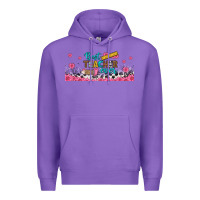 Purple best teacher ever libbey glass Premium Hoodie - BundleAndBundleShop