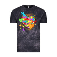 Cloud Black Autism hearts Vintage Tee - NancyCooperArtShop
