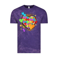 Cloud Purple Autism hearts Vintage Tee - NancyCooperArtShop