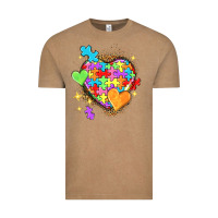 Vintage Coffee Autism hearts Vintage Tee - NancyCooperArtShop