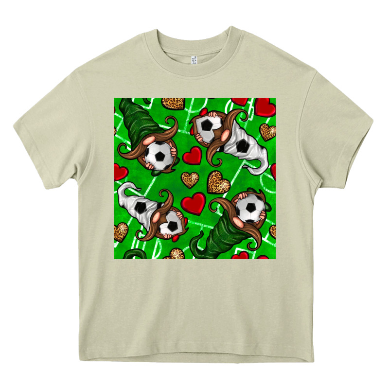 Soccer Gnomes And Hearts Seamless Pattern Heavy Core Tee by BundleAndBundleShop | Teevron