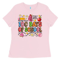 Bubblegum Pink 100 days of school Ladies Tee - Artiststas