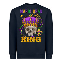 Navy skull mardi gras king Heavyweight Sweatshirt - FaDigitalArtStudio