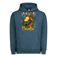 Pigment Midnight Navy western rodeo darlin' sunset sunflowers weapon Urban Hoodie - BarkalooDesign
