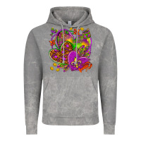 Cloud Rock Mardi Gras hearts Vintage Hoodie - HowdyJamesFarm