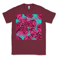 Burgundy breast cancer seamless pattern Classic Tee - texasbilliewilder