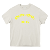 Cream Trending Winston Churchill Rules Heavy Core Tee - lanVoArt