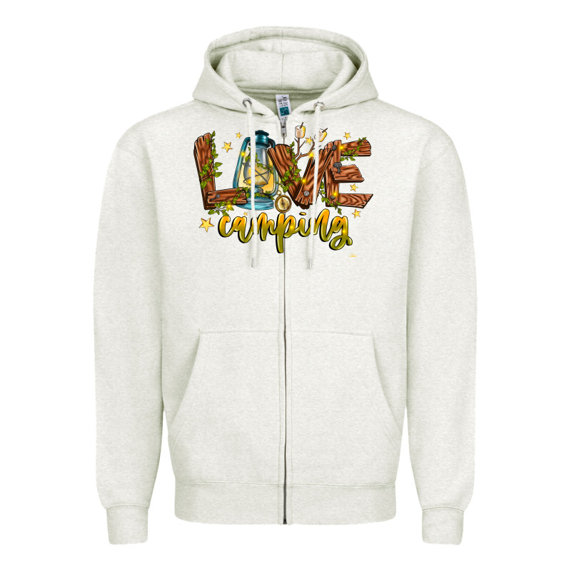 Love Camping Zipper Hoodie by CowhideDigitalArt | Teevron