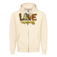 Sandshell Love Camping Zipper Hoodie - CowhideDigitalArt