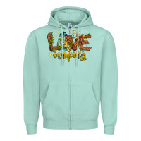 Seafoam Love Camping Zipper Hoodie - CowhideDigitalArt