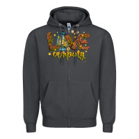 Smoke Love Camping Zipper Hoodie - CowhideDigitalArt