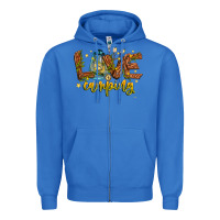 True Royal Love Camping Zipper Hoodie - CowhideDigitalArt