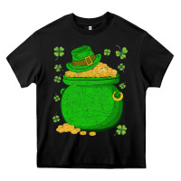 Ireland Leprechaun Hat Pot Of Gold Irish St Patricks Day Heavy Core Tee | Teevron