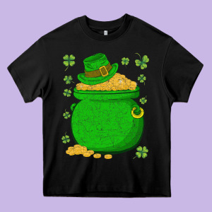 Ireland Leprechaun Hat Pot Of Gold Irish St Patricks Day Heavy Core Tee Designed By Lanvoart