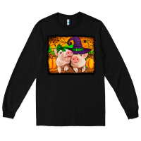 Black halloween pigs Long Sleeve Tee - Jasminsmagicworld