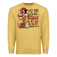 Antique Gold let the field be joyful and all that is in it Premium Sweatshirt - Artiststas