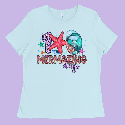 100 Mermazing Days Ladies Tee Designed By Artiststas