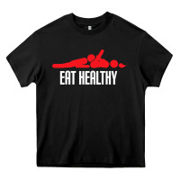Black funny eat healthy sexy tee mens rude valentine day gifts Heavy Core Tee - lanVoArt
