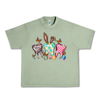 Oil Green Happy Easter Day teeth Urban Heavy Tee - HowdyJamesFarm