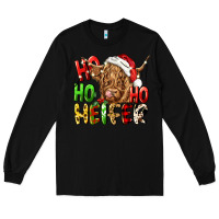 Black ho ho ho heifer Long Sleeve Tee - CowGirlArtShop