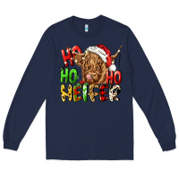 Navy ho ho ho heifer Long Sleeve Tee - CowGirlArtShop