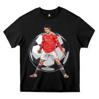 Black cr7 soccer fan Heavy Core Tee - lanVoArt