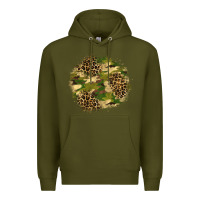 Army Green camouflage and leopard patch  2 Premium Hoodie - BundleAndBundleShop