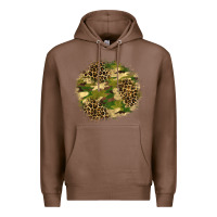 Chestnut camouflage and leopard patch  2 Premium Hoodie - BundleAndBundleShop