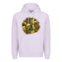Lilac camouflage and leopard patch  2 Premium Hoodie - BundleAndBundleShop