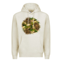 Oatmeal Heather camouflage and leopard patch  2 Premium Hoodie - BundleAndBundleShop
