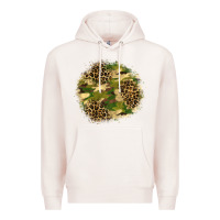 Pale Pink camouflage and leopard patch  2 Premium Hoodie - BundleAndBundleShop