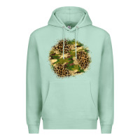 Seafoam camouflage and leopard patch  2 Premium Hoodie - BundleAndBundleShop