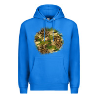 True Royal camouflage and leopard patch  2 Premium Hoodie - BundleAndBundleShop