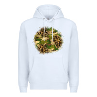 White camouflage and leopard patch  2 Premium Hoodie - BundleAndBundleShop