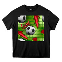 Black soccer shoes goal seamless pattern Heavy Core Tee - BundleAndBundleShop