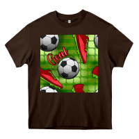 Chocolate Brown soccer shoes goal seamless pattern Heavy Core Tee - BundleAndBundleShop