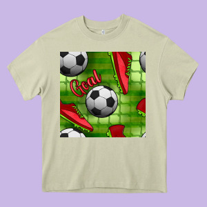 Soccer Shoes Goal Seamless Pattern Heavy Core Tee Designed By Bundleandbundleshop