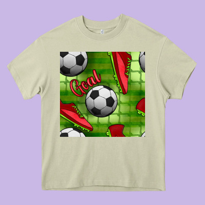 Soccer Shoes Goal Seamless Pattern Heavy Core Tee Designed By Bundleandbundleshop