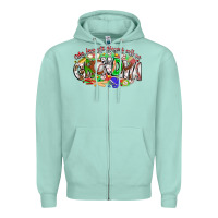 Seafoam my favorite platers call me grandma baseball Zipper Hoodie - CowhideDigitalArt