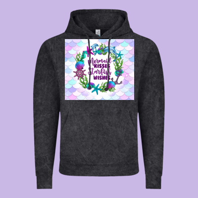 Mermaid Kisses Starfish Wishes Vintage Hoodie Designed By Tumblerdesignbyshophia