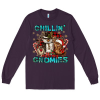 Plum chillin with my gnomies Long Sleeve Tee - CowGirlArtShop