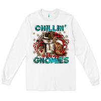 White chillin with my gnomies Long Sleeve Tee - CowGirlArtShop