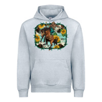 Heather Grey western rodeo horse cowhide sunflowers Urban Hoodie - BarkalooDesign