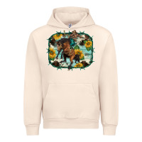 Sandshell western rodeo horse cowhide sunflowers Urban Hoodie - BarkalooDesign