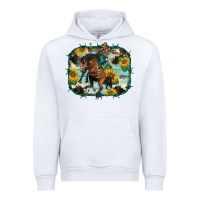 White western rodeo horse cowhide sunflowers Urban Hoodie - BarkalooDesign