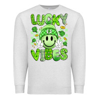 Oatmeal Heather lucky vibes Premium Sweatshirt - Artiststas