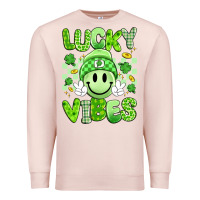 Pale Pink lucky vibes Premium Sweatshirt - Artiststas