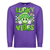 Purple lucky vibes Premium Sweatshirt - Artiststas