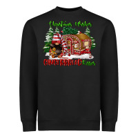 Black christmas wishes gingerbread kisses Heavyweight Sweatshirt - FaDigitalArtStudio